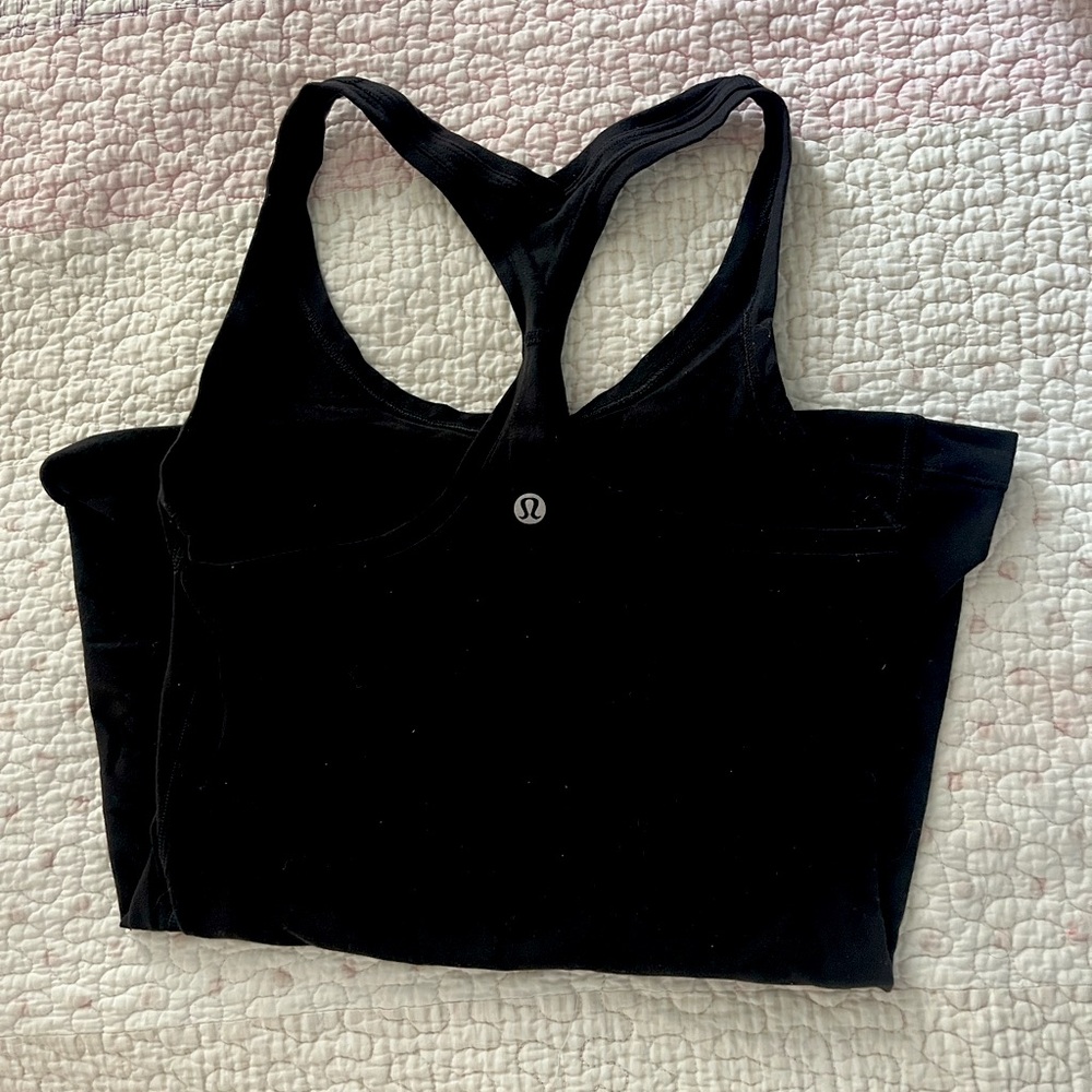 lululemon black racerback tank top